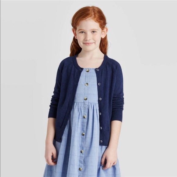 ⭐️2/$15 Girls Button Up Sparkle Cardigan - Picture 8 of 9